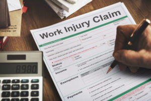 Work Injury Compensation Claim Form Concept